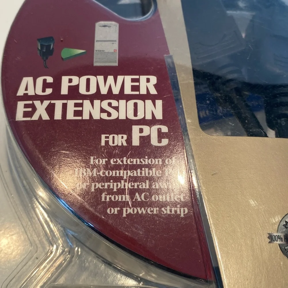 NIP & Vintage Monster Computer AC Power Extension for PC